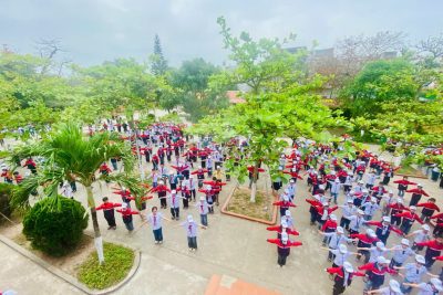 Học sinh trường Tiểu học Hải Hà hưởng ứng nhiệt tình, miệt mài, chăm chỉ luyện tập mỗi ngày.